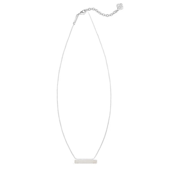KENDRA SCOTT • Silver Leanor Iridescent Drusy Pendant Necklace - Picture 2 of 4